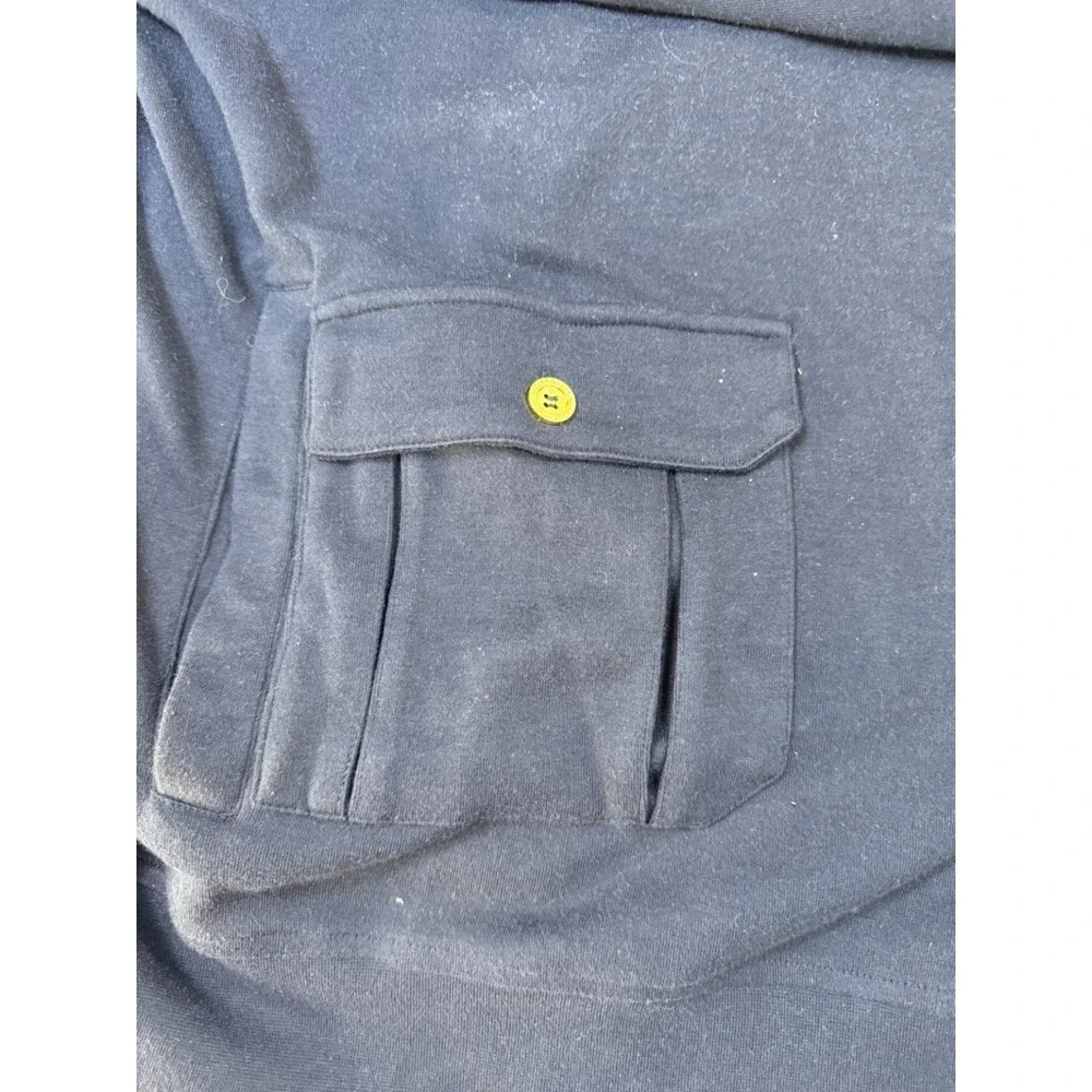 Pelle Pelle Cardigan Sweater Jacket 4XL Black Y2K Streetwear Hip‎ Hop Crest Mens